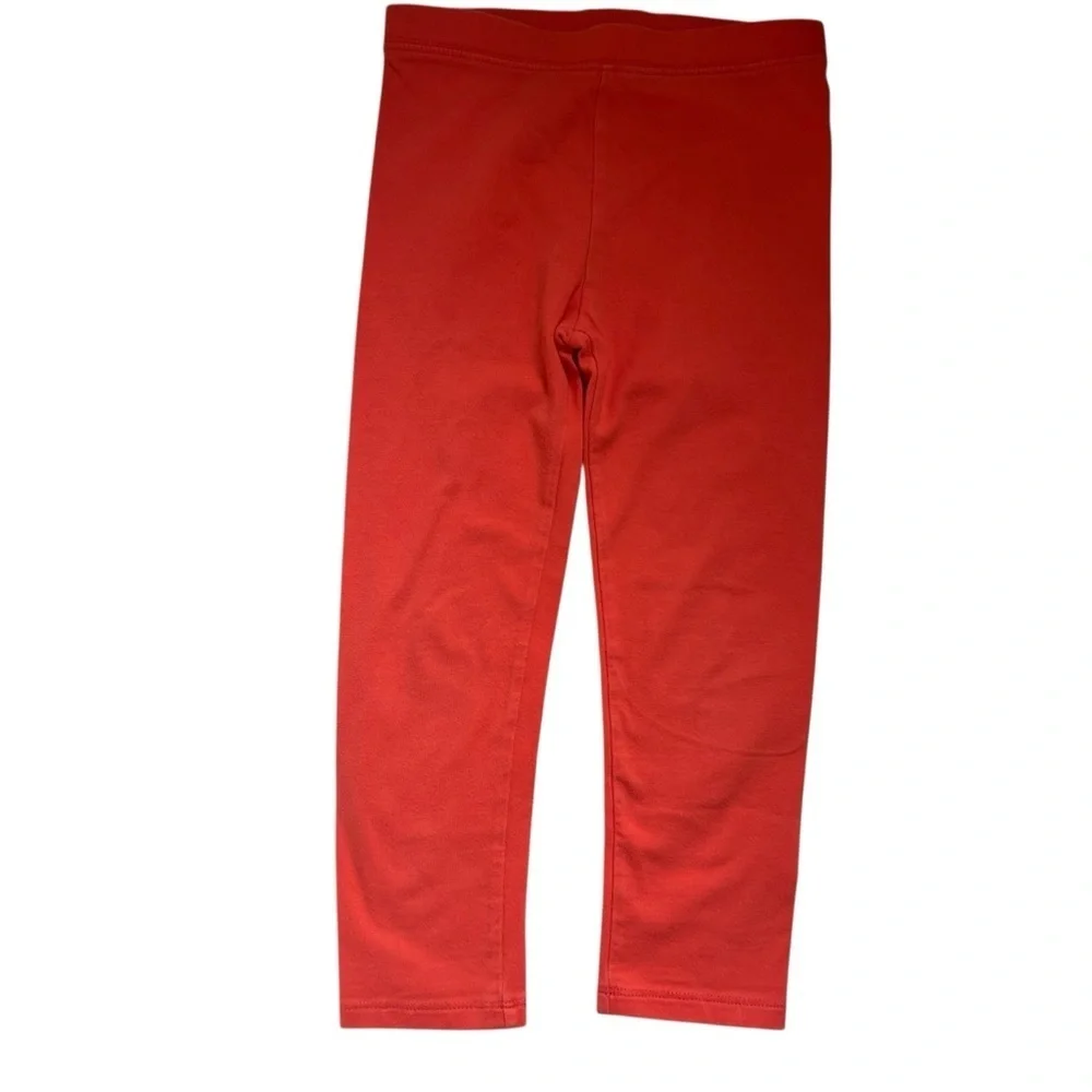 GAP Kids Girls Solid Orange Leggings-Size 4